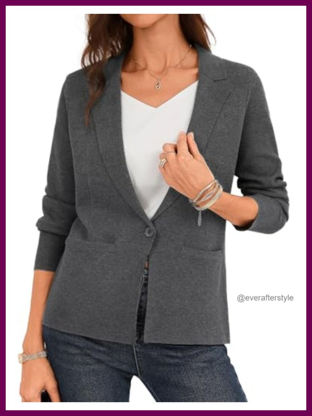 Knit Sweater Blazer Womens Cropped Business Casual Work Cardigan